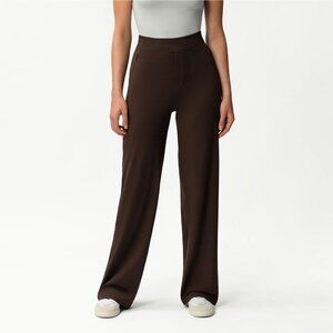 Ninepine Asana Straight Leg Pants Zipper Pocket Black Large 28" Inseam
